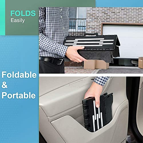 Sturdy Folding Step Stool Portable 5”, Collapsible Half Step for Seniors Older Adults up to 300 lbs Entering Camper Van SUVs and RV, for Elderly People Getting up High Bed or Stairs