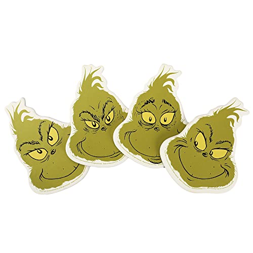 The Grinch Expressions Shaped Ceramic Coaster Set