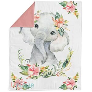 sarafi elephant fabric panel, quilting panel, baby quilt panel, cotton baby panel, blanket panel, bedding panel white