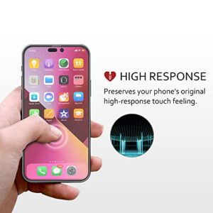 iCarez HD Anti Glare Matte Screen Protector for iPhone 14 Pro Max 6.7-inches [3 Pack] (Case Friendly) Premium No Bubble Easy to Apply with Hinge Installation