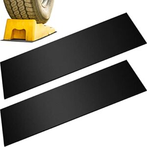 tallew 2 pieces camper leveler grip rubber mat rv leveling blocks durable grip rubber mat with wear resistant rubber easily level travel trailer up to 35000 lbs, black
