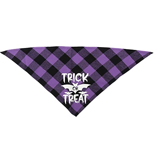 Halloween Dog Bandana Triangle Bib Pet Scarf Accessories Costumes Plaid Luminous Printing