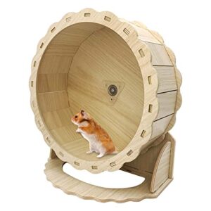 hamiledyi hamster wheels wooden small pets exercise wheel silent hamster running wheel mouse running spinner wheel for gerbil mice guinea pigs dwarf syrian hamster (8.26in)