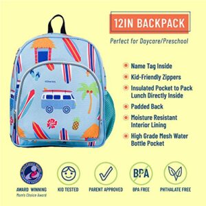 Wildkin 12 Inch Backpack Bundle with Insulated Lunch Box Bag (Surf Shack)