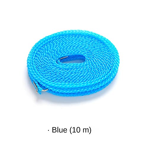 2Pcs Clotheslines 32.8ft Length Camping Clothesline Clothes Drying Rope Portable Windproof Travel 10m Clothesline for Indoor Outdoor Laundry Perfect Windproof Clothes Line Random Color (10M-2Pcs)