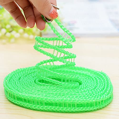 2Pcs Clotheslines 32.8ft Length Camping Clothesline Clothes Drying Rope Portable Windproof Travel 10m Clothesline for Indoor Outdoor Laundry Perfect Windproof Clothes Line Random Color (10M-2Pcs)