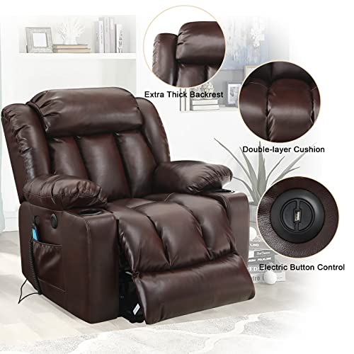 ASHOMELI Large Power Lift Recliner Chair for Elderly with Massage and ...