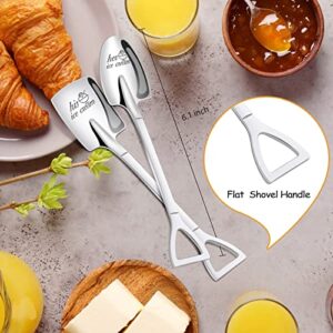 PRSTENLY Gifts for Him Her, 2 Pcs His and Hers Gifts Ice Cream Spoons Stainless Steel Couple Gifts, Birthday Wedding Anniversary Engagement Gifts for Couples Him Her