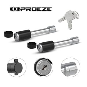 PROEZE Adjustable Trailer Hitch Ball Mount, Fits 2.5-Inch Receiver, 6-Inch Drop/Rise Aluminum Drop Hitch, 18500LBS, 2-Inch and 2-5/16-Inch Balls Equipped with 2 latches with Locks