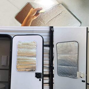 ZRNIDIYR RV Door Window Shade RV Skylight Cover, DIY RV Window Insulation RV Skylight Shade Bubble Reflective Shield for Car RV 59in x 118in