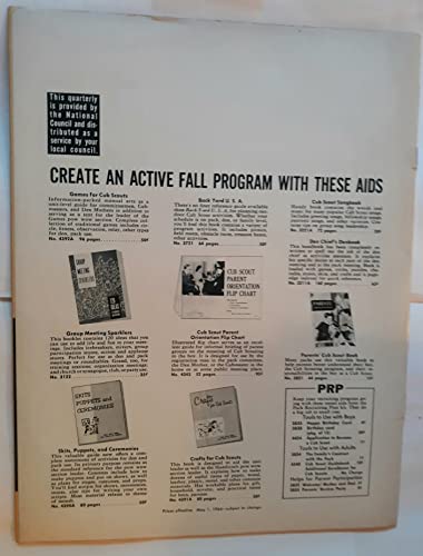 Cub Scout Program Quarterly - September-October-November - Fall 1964