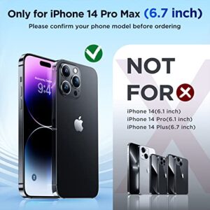 Simtect Ultra Clear Designed for iPhone 14 Pro Max Case, [Non-Yellowing] [10 FT Military Drop Protection] Slim Fit Yet Protective Shockproof Bumper with Airbag Phone Case Cover 6.7 Inch- Crystal Clear