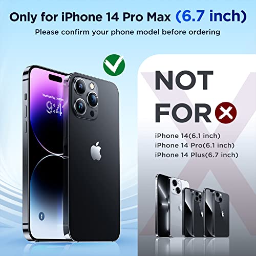 Simtect Ultra Clear Designed for iPhone 14 Pro Max Case, [Non-Yellowing] [10 FT Military Drop Protection] Slim Fit Yet Protective Shockproof Bumper with Airbag Phone Case Cover 6.7 Inch- Crystal Clear