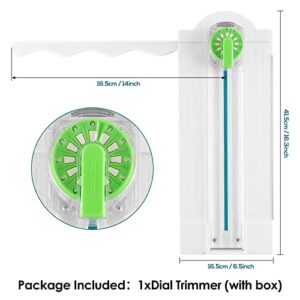 12-Shapes in 1 Craft Paper Edge Cutter,Paper Dial Trimmer Dial Trimmer With Measurements Paper Cutter Machine for Scrapbooking Decorative Wave Edges Cutting Tool Zig Zag Cutting Tool for Photo Card