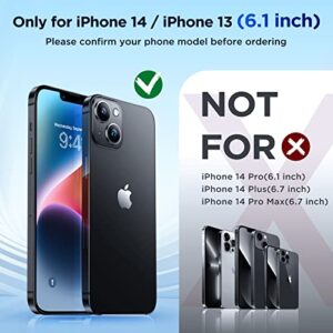 Simtect for iPhone 14 Case/iPhone 13 Case, Ultra Clear [Not Yellowing] [Military Drop Protection] Slim Fit Yet Protective Shockproof Phone Case 6.1 Inch- Crystal Clear