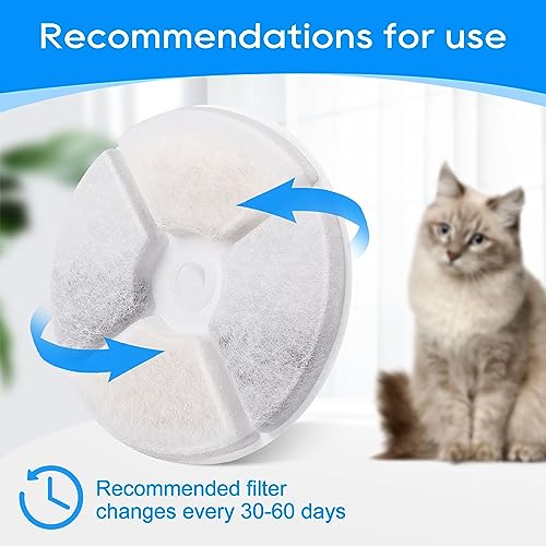 MyfatBOSS Cat Fountain Filters, 10 Pack Pet Fountain Filters, Pet Fountain Filter Replacement, Cat Water Filter Replacement for Pet Water Fountain