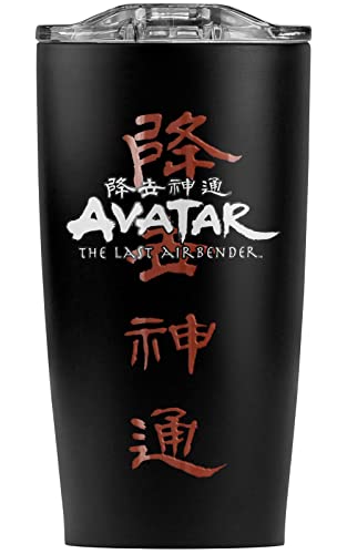 Avatar The Last Airbender Kanji Logo Stainless Steel 20 oz Travel Tumbler, Vacuum Insulated & Double Wall with Leakproof Sliding Lid