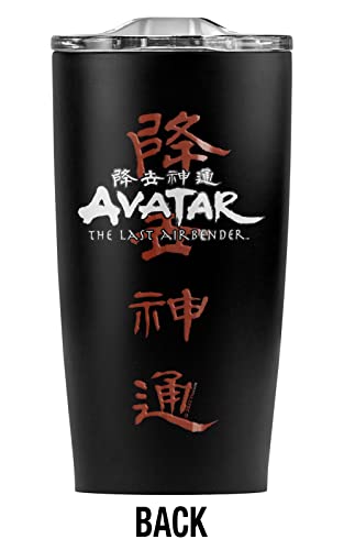 Avatar The Last Airbender Kanji Logo Stainless Steel 20 oz Travel Tumbler, Vacuum Insulated & Double Wall with Leakproof Sliding Lid