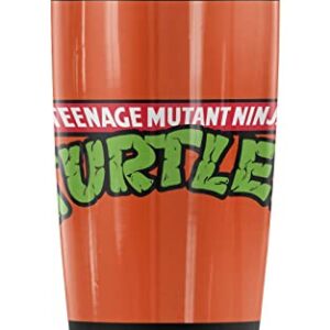 Teenage Mutant Ninja Turtles TMNT Mikey And Logo Stainless Steel 20 oz Travel Tumbler, Vacuum Insulated & Double Wall with Leakproof Sliding Lid