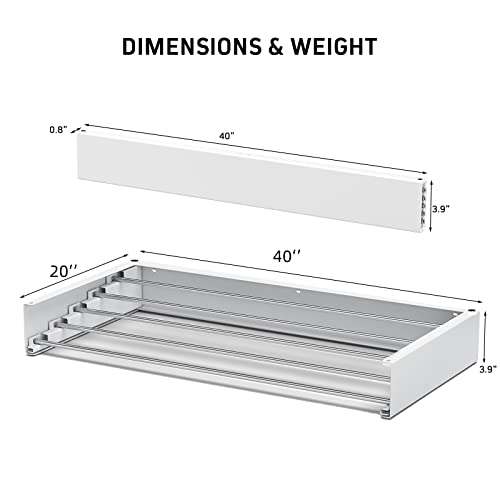 Mountable Clothes Drying Rack Wall Mount Folding Indoor Laundry Clothes Rack Drying Outdoor Heavy Duty Space Saver RV Drying Rack 60lb Capacity