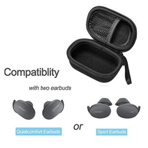 QuietComfort Earbuds Case Cover Protector & USB c Charging Cable Cord Replacement for Bose Sport Earbuds & Bose QuietComfort Wireless Earbuds Hard Case Replacement Carrying case (Inside Black)