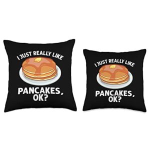 Pancake Gift Pancake Maker Stuff & Accessories Funny Art Men Women Maker Breakfast Pancakes Throw Pillow, 16x16, Multicolor