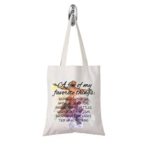 broadway musical lover gift a few my favorite things broadway theater fans tote bag (favorite things tote)