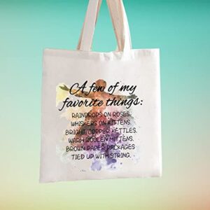 Broadway Musical Lover Gift A Few My Favorite Things Broadway Theater Fans Tote Bag (favorite things tote)