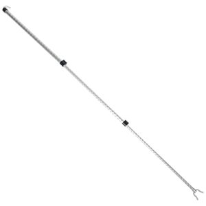 doitool hanger retriever pole with hook- adjustable 50 inch high reach garment hook- extendable reaching stick pole to easily reach clothes and closet poles (silver)
