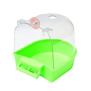 lamphle parrot bath box easy installation washing dry cleaning lightweight thicken leak-proof parrot bath box for lovebirds green