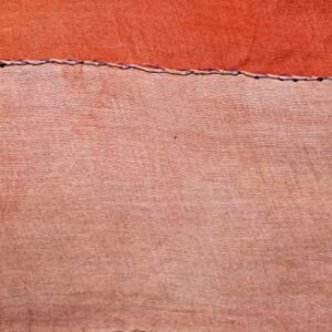 Peegli Vintage Orange Saree Woven Cloth 100% Pure Silk Fabric Art Craft Women Sari