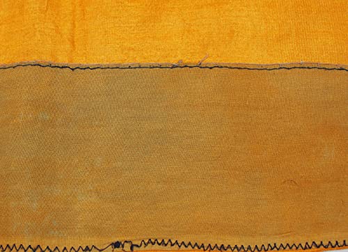 Peegli Vintage 100% Pure Silk Saree Yellow Woven Dress Making Fabric DIY Craft Sari