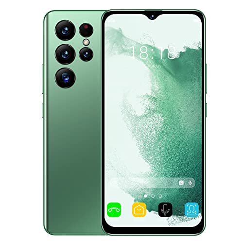 Heayzoki Unlocked Cell Phones, S22 Ultra 6.4 Inch Mobile Phone Hd Screen 16Gb 2GB Smartphone Set Face Unlocked Cell Phone for Android 8.1(Green)