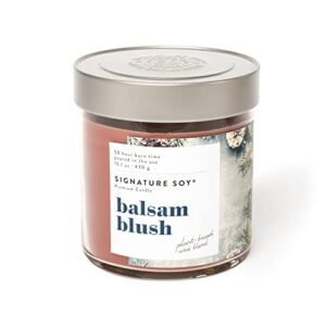 signature soy lidded balsam blush scented candle, large jar