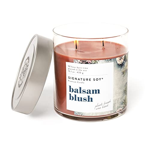 Signature Soy Lidded Balsam Blush Scented Candle, Large Jar