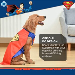 DC Comics Superhero Superman Halloween Dog Costume - Medium - | DC Superhero Halloween Costumes for Dogs, Funny Dog Costumes | Officially Licensed DC Dog Halloween Costume