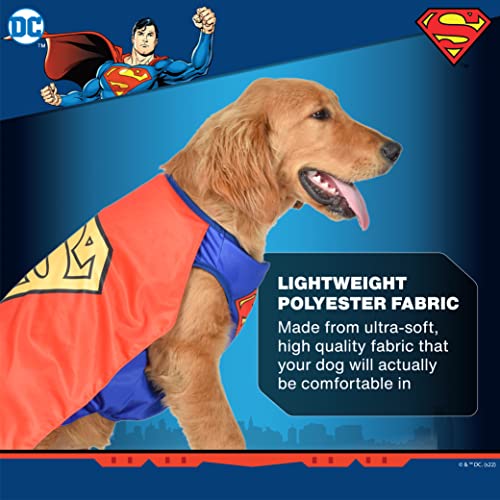 DC Comics Superhero Superman Halloween Dog Costume - Medium - | DC Superhero Halloween Costumes for Dogs, Funny Dog Costumes | Officially Licensed DC Dog Halloween Costume