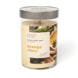 signature soy lidded orange clove scented candle