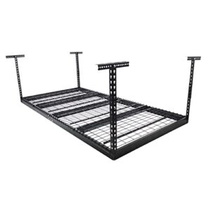 abn garage shelving ceiling mounted storage racks - 4x8ft ceiling garage storage system for totes decorations and more