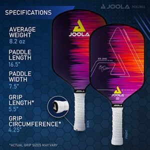 JOOLA Ben Johns Hyperion CAS 13.5 Pickleball Paddle - Carbon Abrasion Surface with High Grit and Spin, Sure-Grip Elongated Handle & 13.5mm Polypropylene Honeycomb Core - Comes With Custom Paddle Cover