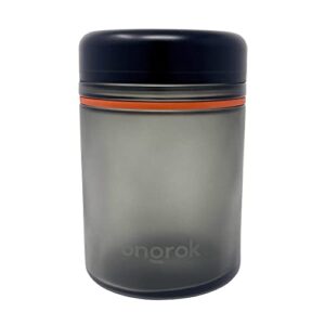 ongrok glass storage jar, 1l, single pack, color-coded airtight glass containers, uv herb/spice jar to with child resistant lid, perfect size jar to store in a drawer or cupboard
