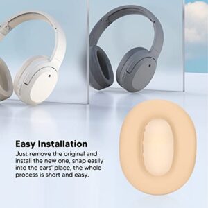 Replacement Ear Pads，Foam Protein Leather Noise Isolation Soft Wear Earpads Cushions for Edifier W860NB W830BT Bluetooth Headset (Brown)