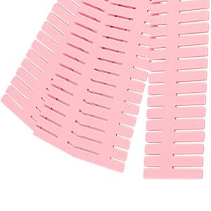 MANCHAP 56 PCS Adjustable Grid Drawer Organizer, DIY Drawer Divider, Plastic Drawer Separators for Kitchen Bedroom Office, Pink