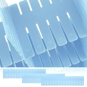 MANCHAP 56 PCS Adjustable Grid Drawer Organizer, DIY Drawer Divider, Plastic Drawer Separators for Kitchen Bedroom Office, Blue