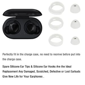 Silicone Earbud Tips Earhooks Kit for Galaxy Buds Headphone Replacement Wingtip Ear Tips Compatible with Samsung Galaxy Buds SM-R170 Headphone,S M L (6 Pairs)