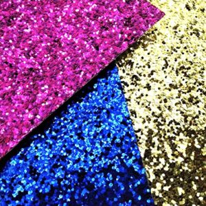 Glitter Faux Leather Sheets 10 Pack Chunky Crude Glitter Leather Sheets for Earring Keychains Craft Sewing Fabric,A4 Size,30cmx21cm (Chunky)