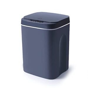 smart trash can,touchless bathroom trash can with lid,4.23 gallon motion sensor kitchen garbage can 16l plastic slim trash bin for office,living room,bedroom(no battery) (16l, blue)