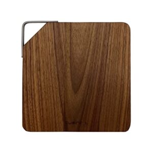 trivets for hot pots and pans, 2 pack, north american black walnut wood, coaster, heat resistant surface and countertop protection for kitchen and dining room, decorative hot dish holder