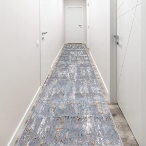 modern area rug - non-shedding & stain resistant carpet - indoor rugs for living room, bedroom, kitchen & office (2 ft x 6 ft, modern)