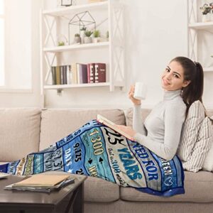 Julazy 25th Birthday Gifts for Women Blanket 60"X50", 25th Birthday Decorations for Men Women, Gifts for 25 Year Old Male Female, Best Birthday Gift Ideas for Women Men